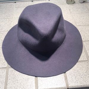 Sophisticated wool hat muted blue gray color